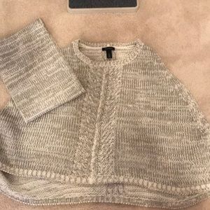 WHBM Silver Poncho with removable neck